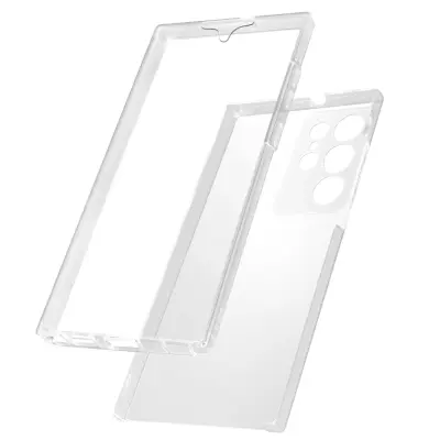 Potpuna maska za Samsung S23 Ultra Kruta leđa Meka prednja Prozirna