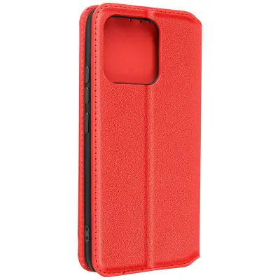 Futrola za Xiaomi 13, magnetski preklop, držač kartica, stalak za video, crvena