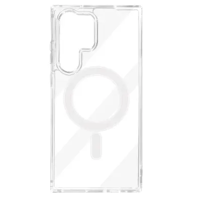 MagSafe maska za Galaxy S23 Ultra silikonski gel ojačani kutovi prozirna