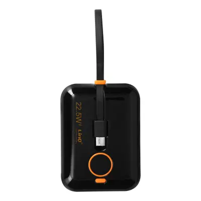 Powerbank 15000mAh USB priključak 22.5W USB-C i Lightning kabeli LED zaslon LinQ crni