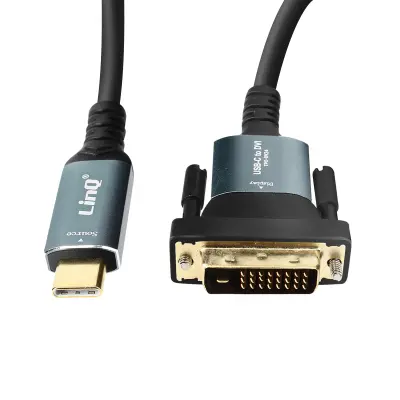 USB-C na DVI kabel Full HD 1080p Plug and Play duljina 1.8m LinQ