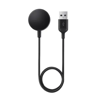 Originalni punjač za Samsung Galaxy Watch 4, 3 i Active 2, duljina 80 cm – crni