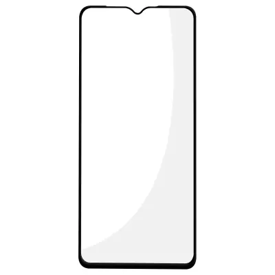 Kaljeno Staklo za Nokia C21 Plus Tvrdoća 9H Transparentno Rub Skošen Crni