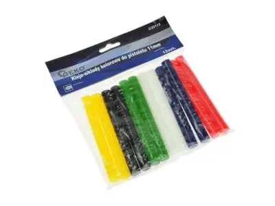 12x štapići za vruće ljepilo - obojeni 11 mm