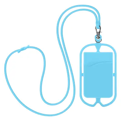 Univerzalna maska s uzicom i držačem kartica NeckPouch Svijetloplava