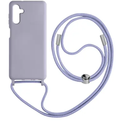 Maska s uzicom za Samsung Galaxy A14 5G i 4G Traka za vrat 80cm Lavanda