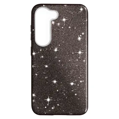 Maska sa šljokicama za Samsung Galaxy S23 Plus polutvrda Spark Case crna