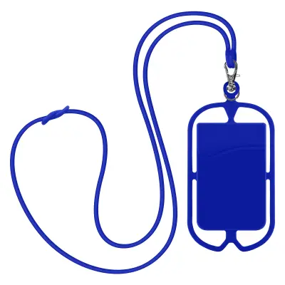 Univerzalna maska s uzicom i držačem kartica NeckPouch Tamnoplava