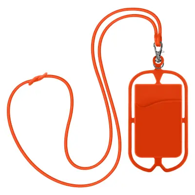 Univerzalna maska s uzicom i držačem kartica NeckPouch Narančasta