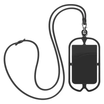 Univerzalna maska s uzicom i držačem kartica NeckPouch Crna