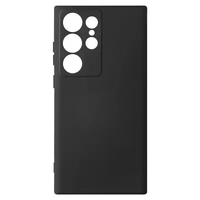 Maska za Samsung Galaxy S23 Ultra polutvrda Soft-touch tanka Fast Cover crna