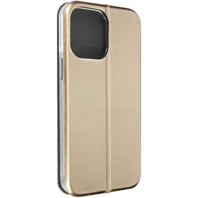 Maska za iPhone 14 Pro Max Preklopna s pretincem za kartice, video podrškom, elegantnog dizajna, zlatna