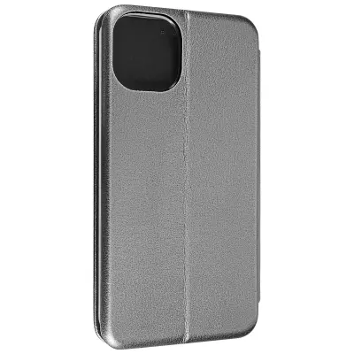 Maska za iPhone 14 Preklopna s pretincem za kartice, video podrškom, elegantnog dizajna, siva