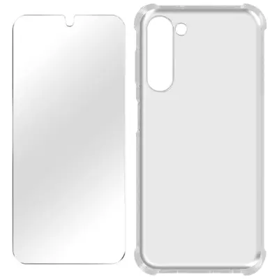 Maska za Samsung Galaxy S23 antišok + kaljeno staklo 9H prozirna