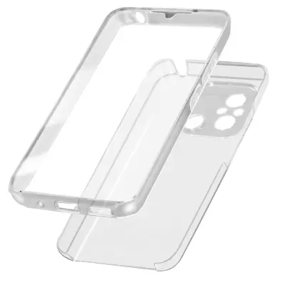Potpuna maska za Xiaomi Redmi 12C Kruta leđa Meka prednja Prozirna