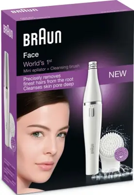 BRAUN Face 810 WS/SI mini epilator + četkica za čišćenje lica