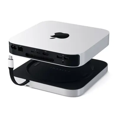 Satechi, 6-u-1 USB-C multi-port hub s aluminijskim stalakom za Mac Mini, srebrena