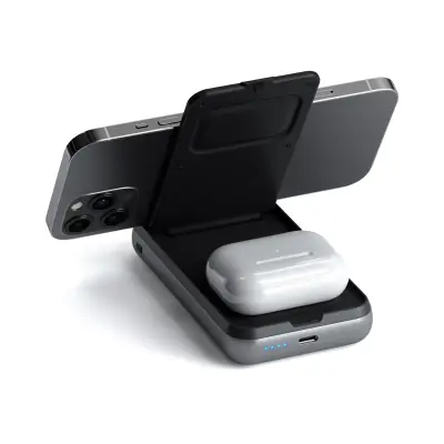Bežični punjač za pametne telefone i AirPods DUO Wireless Qi 2A 10W
