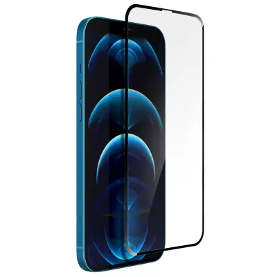 Zaštitna Folija iPhone 12 Pro Max Zaštita Kaljeno Staklo 5D Full HD Otporno Crna