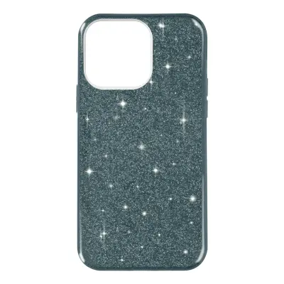 Maska za iPhone 14 Pro odvojive šljokice polutvrdi silikon plava