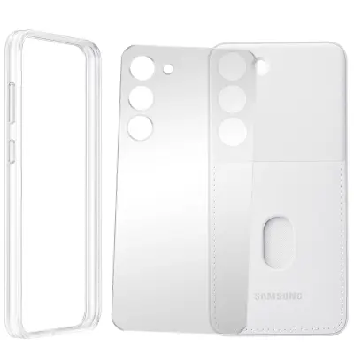 Prozirna maska za Samsung Galaxy S23+ sa okvirom bijela EF-MS916CWEGWW