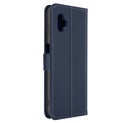 Futrola za Samsung Xcover 6 Pro, prava koža, novčanik, stalak, ponoćno plava