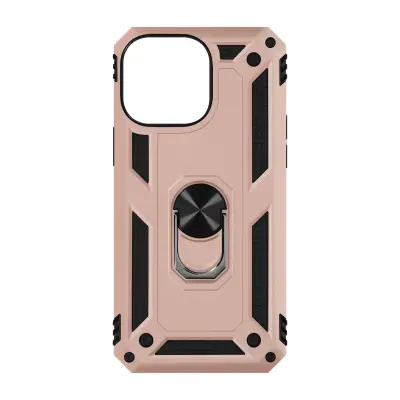 Maska za iPhone 14 Pro hibridna prsten stalak rose gold