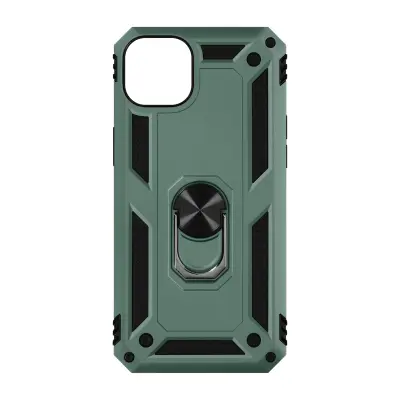 Maska za iPhone 14 Plus hibridna antišok prsten stalak zelena