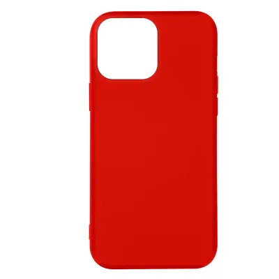 Maska iPhone 14 Pro polutvrda Soft-touch tanka crvena