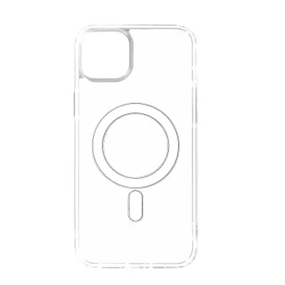 Maska za iPhone 14 Plus dvo-materijalna antišok MagSafe kompatibilna prozirna