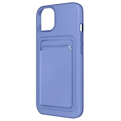 Maska iPhone 12 i 12 Pro Meki silikon Držač kartica Forcell Ljubičasta