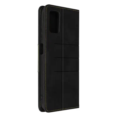 Torbica Galaxy A03s meka umjetna koža držač kartica video stalak crna