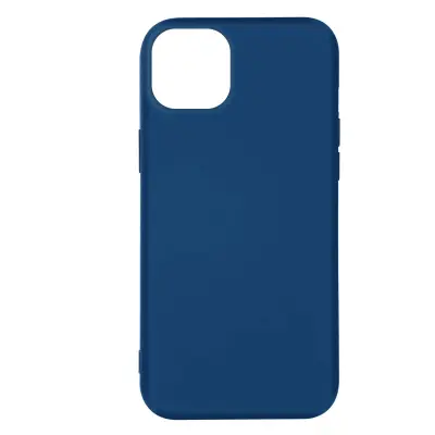 Maska iPhone 14 polutvrda Soft-touch tanka plava