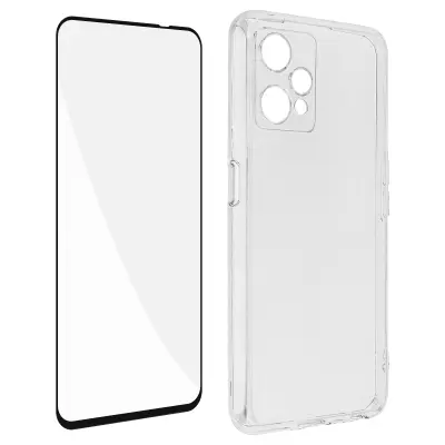 Maska Realme 9 Pro Plus i 9 4G meki silikon + kaljeno staklo 9H crna