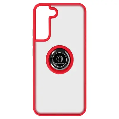 Navlaka Samsung Galaxy S22 Plus Bi-materijal Metalni Prsten Video Postolje crvena