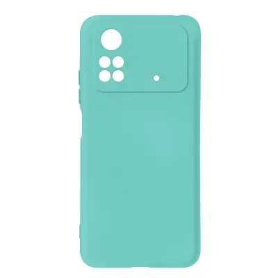 Maska za Xiaomi Poco M4 Pro 4G polutvrda Soft-touch tanka tirkizna