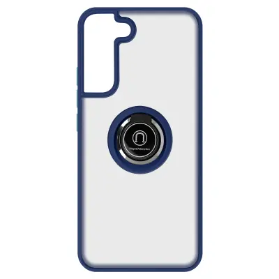 Navlaka Samsung Galaxy S22 Plus Bi-materijal Metalni Prsten Video Postolje Plava