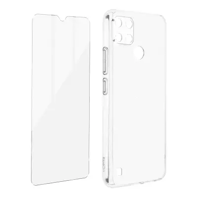 Maska Realme C21Y i C25Y meki silikon + kaljeno staklo 9H prozirna