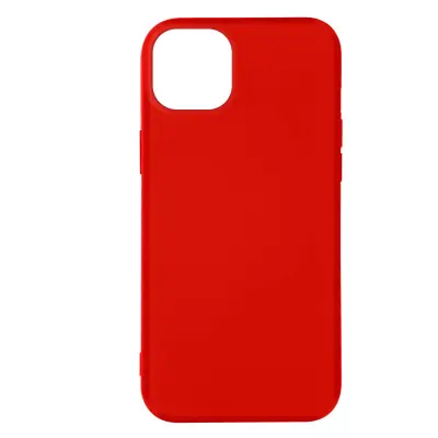 Maska za iPhone 14 Plus polutvrda Soft-touch tanka crvena