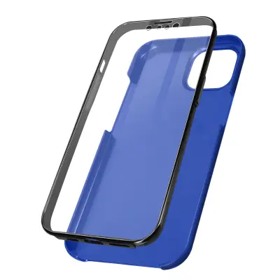 Maska iPhone 13 Pro Kruta leđa Plava i Meka prednja Prozirna
