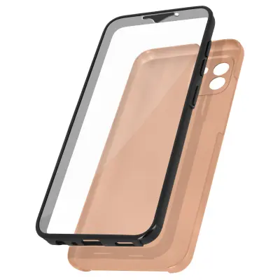 Potpuna maska Samsung Galaxy A03 Kruta leđa i Meka prednja Rose Champagne