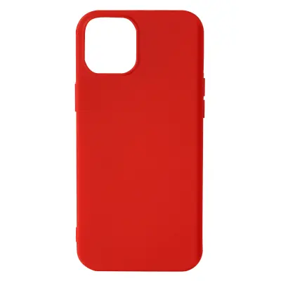 Maska iPhone 13 Mini Polutvrdi silikon Soft-touch Crvena