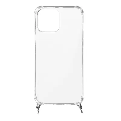 Maska iPhone 13 Pro Prilagodljivi prsten s nakitom/lančićem - Prozirna