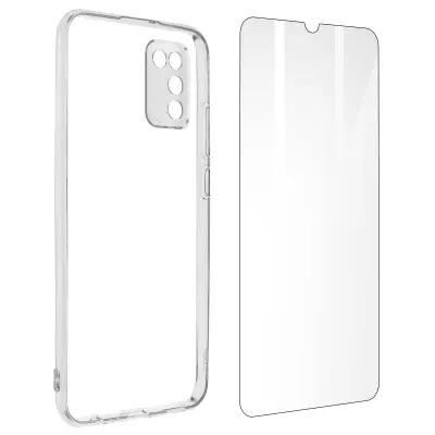 Navlaka Samsung Galaxy A02s Silikonska Mekana Film Kaljeno Staklo Transparentna