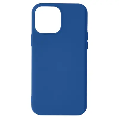 Maska iPhone 13 Pro Max Polutvrdi silikon Soft-touch Plava