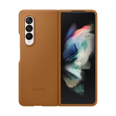 Maska za Samsung Galaxy Z Fold 3 kožna, podržava bežično punjenje