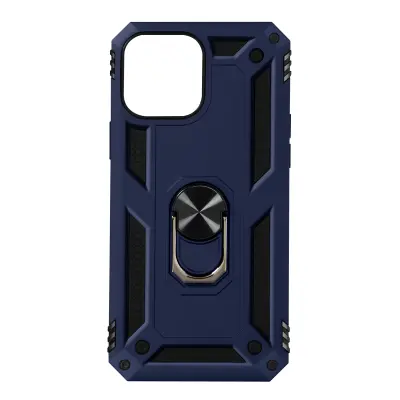 Maska iPhone 13 Pro Antišok Hibridna Prsten Stalak Plava