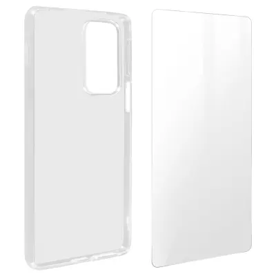 Maska Motorola Edge 20 Pro meka i kaljeno staklo 9H - prozirna