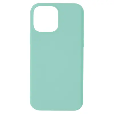 Maska iPhone 13 Pro Max Polutvrdi silikon Soft-touch Tirkizna