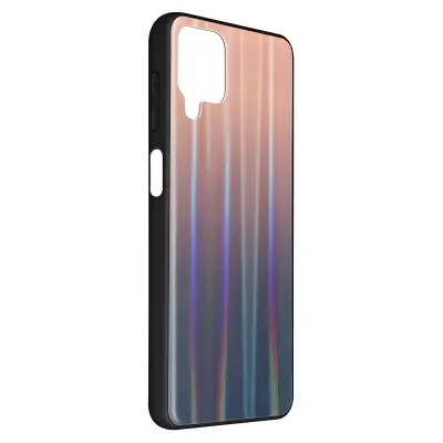 Navlaka Samsung Galaxy A12 Bi-materijal Holografski Sjajan Tanka Lagana Smeđa
